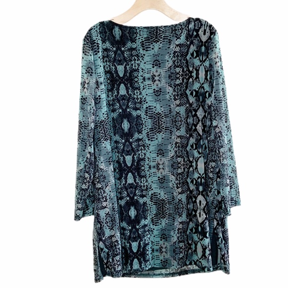 (SOLD) INC. Jeweled Snake Skin Tunic Top - Picture 6 of 9